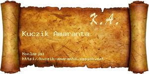 Kuczik Amaranta névjegykártya